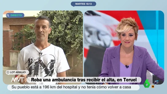 "La he liado parda": habla el hombre que robó una ambulancia para volver a casa tras recibir el alta en Teruel "La he liado parda": habla el hombre que robó una ambulancia para volver a casa tras recibir el alta en Teruel