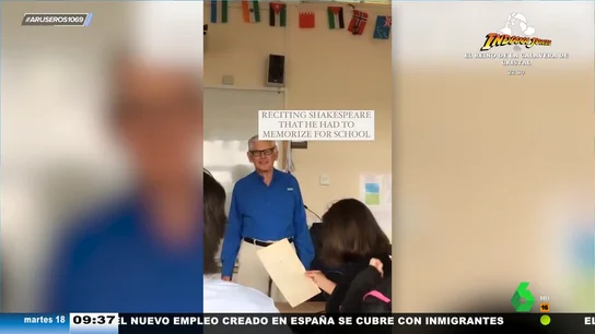 Una bonita sorpresa para el abuelo de 96 años: así vuelve al colegio en el que estudió cuando era niño Una bonita sorpresa para el abuelo de 96 años: así vuelve al colegio en el que estudió cuando era niño