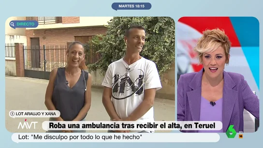 La mujer del hombre que robó una ambulancia cuenta cómo le recibió en casa: "¡Vaya show! Es para chiste" La mujer del hombre que robó una ambulancia cuenta cómo le recibió en casa: "¡Vaya show! Es para chiste"