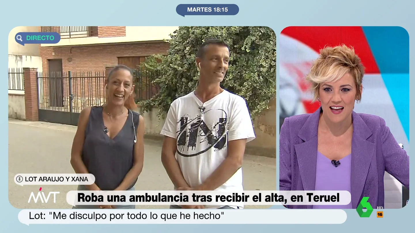 La mujer del hombre que robó una ambulancia cuenta cómo le recibió en casa: "¡Vaya show! Es para chiste" La mujer del hombre que robó una ambulancia cuenta cómo le recibió en casa: "¡Vaya show! Es para chiste"