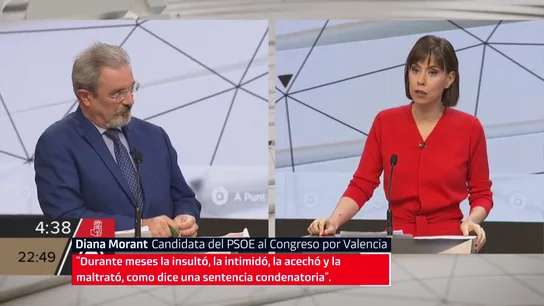 El temblor de manos del candidato de Vox Carlos Flores cuando Diana Morant recuerda cómo maltrató a su expareja El temblor de manos del candidato de Vox Carlos Flores cuando Diana Morant recuerda cómo maltrató a su expareja