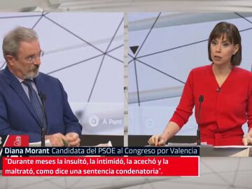 El temblor de manos del candidato de Vox Carlos Flores cuando Diana Morant recuerda cómo maltrató a su expareja