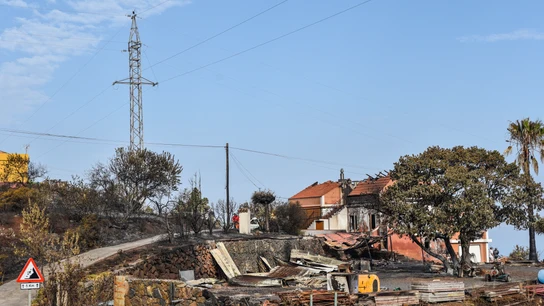 El incendio forestal en La Palma ha afectado al menos a sesenta inmuebles. El incendio forestal en La Palma ha afectado al menos a sesenta inmuebles.