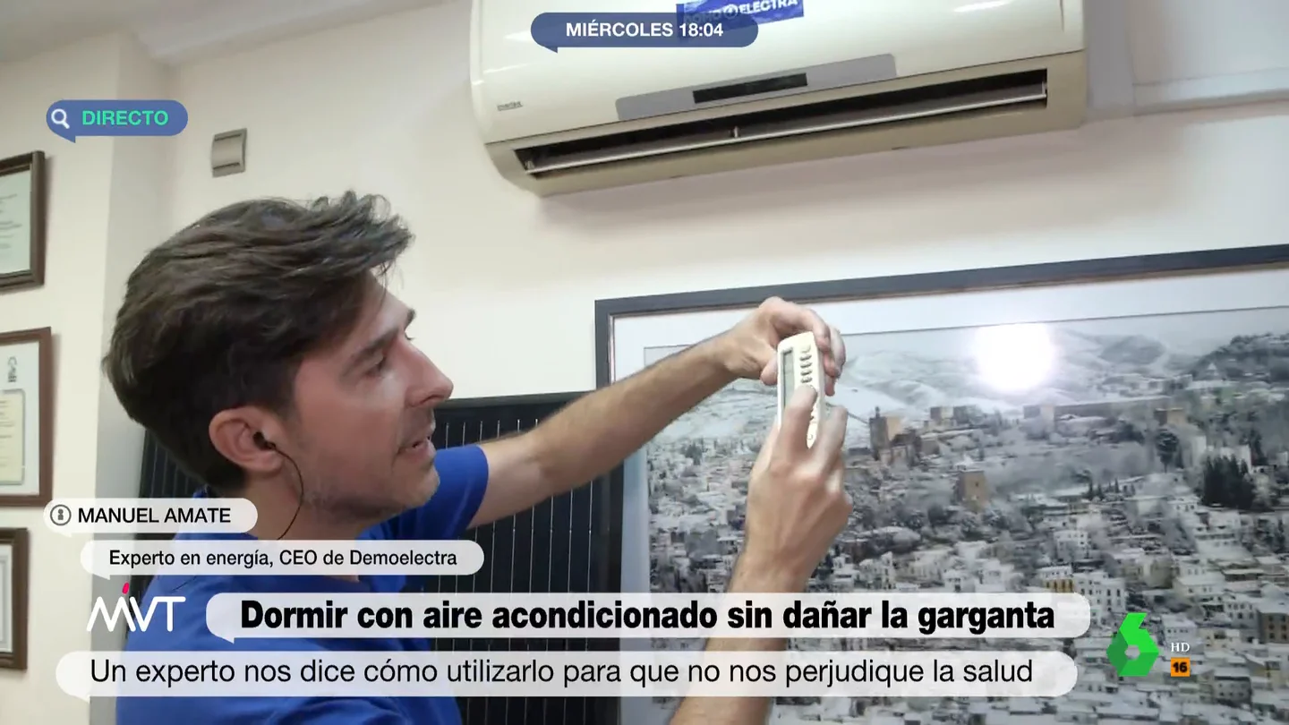 El experto Manuel Amate desvela cómo dormir con aire acondicionado sin dañar la garganta El experto Manuel Amate desvela cómo dormir con aire acondicionado sin dañar la garganta