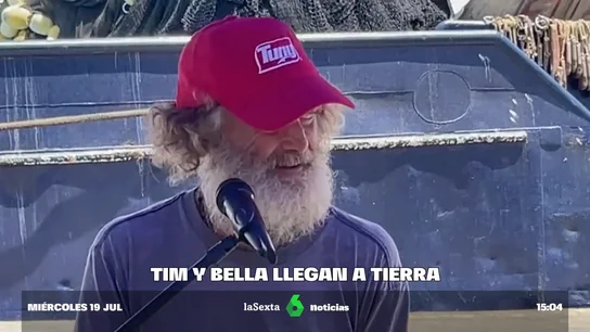 Tim y Bella llegan a la tierra tras ser rescatados Tim y Bella llegan a la tierra tras ser rescatados