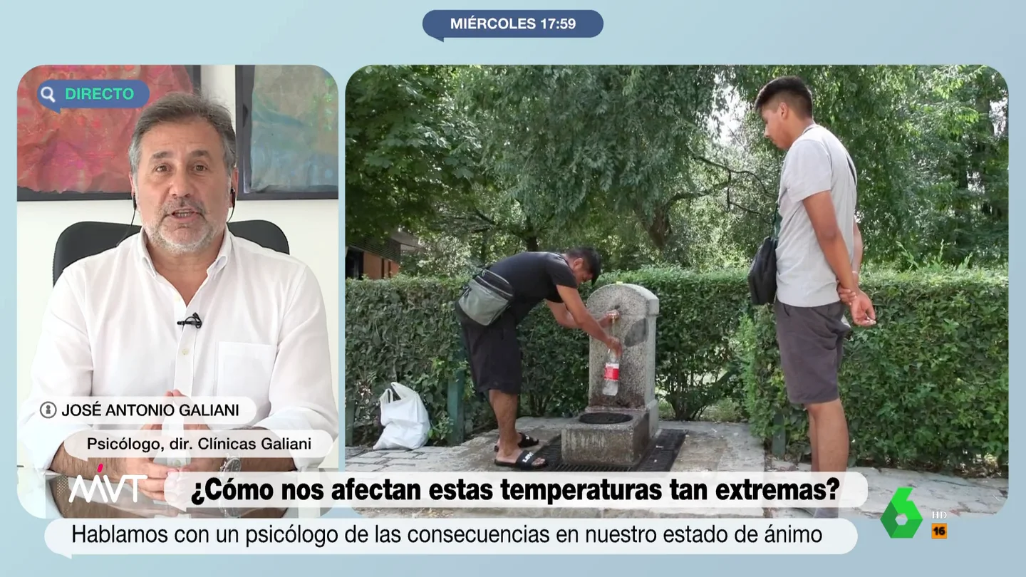 El consejo de un psicólogo para hacer frente al calor: "Aceptar lo que está ocurriendo" El consejo de un psicólogo para hacer frente al calor: "Aceptar lo que está ocurriendo"