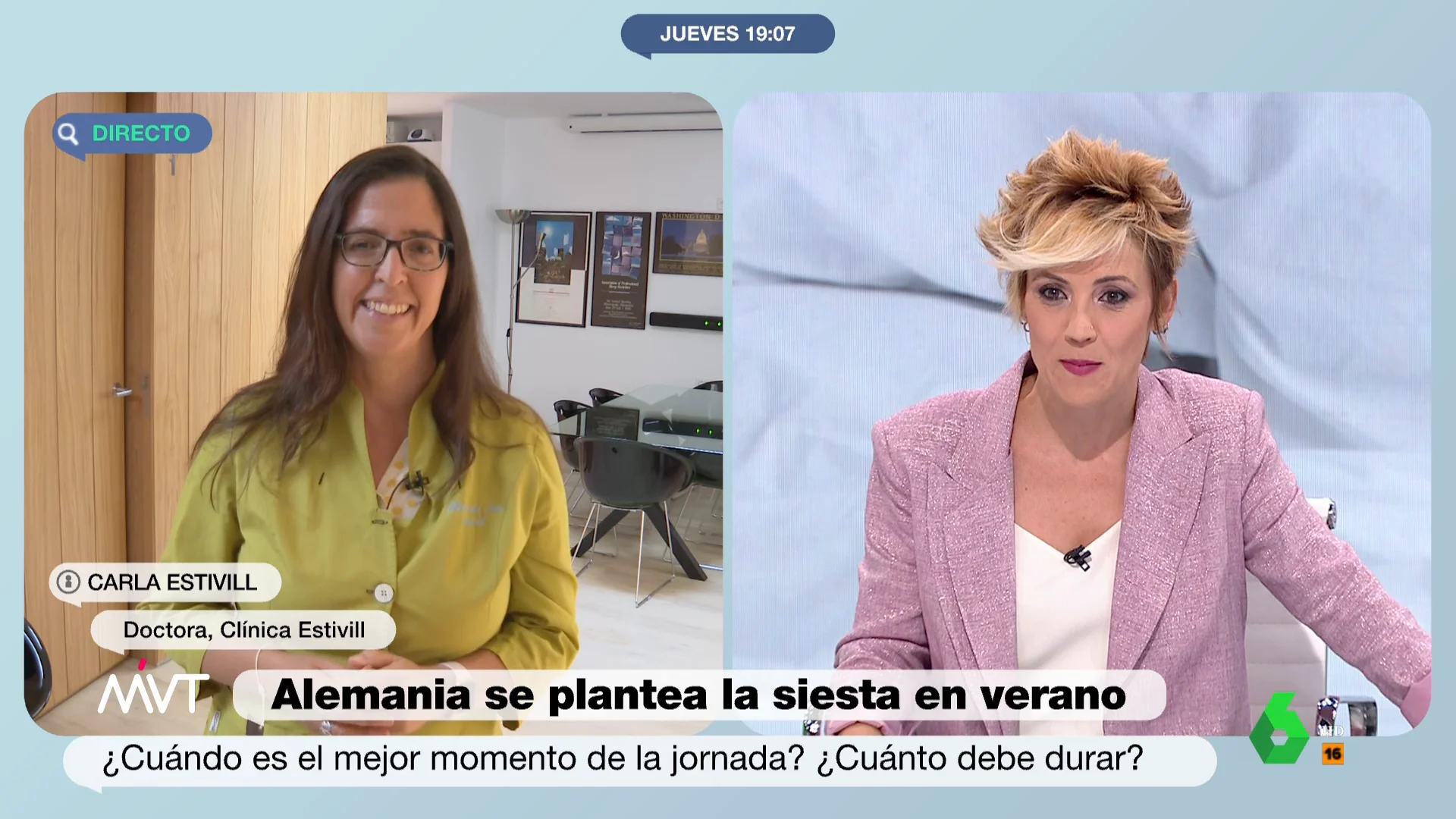 Carla Estivill, doctora del sueño, sobre los beneficios de la siesta en el rendimiento: "Podrán ver aumentos de productividad"