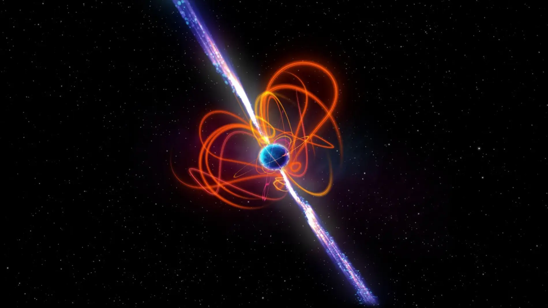 Impresión artística del magnetar de periodo ultralargo