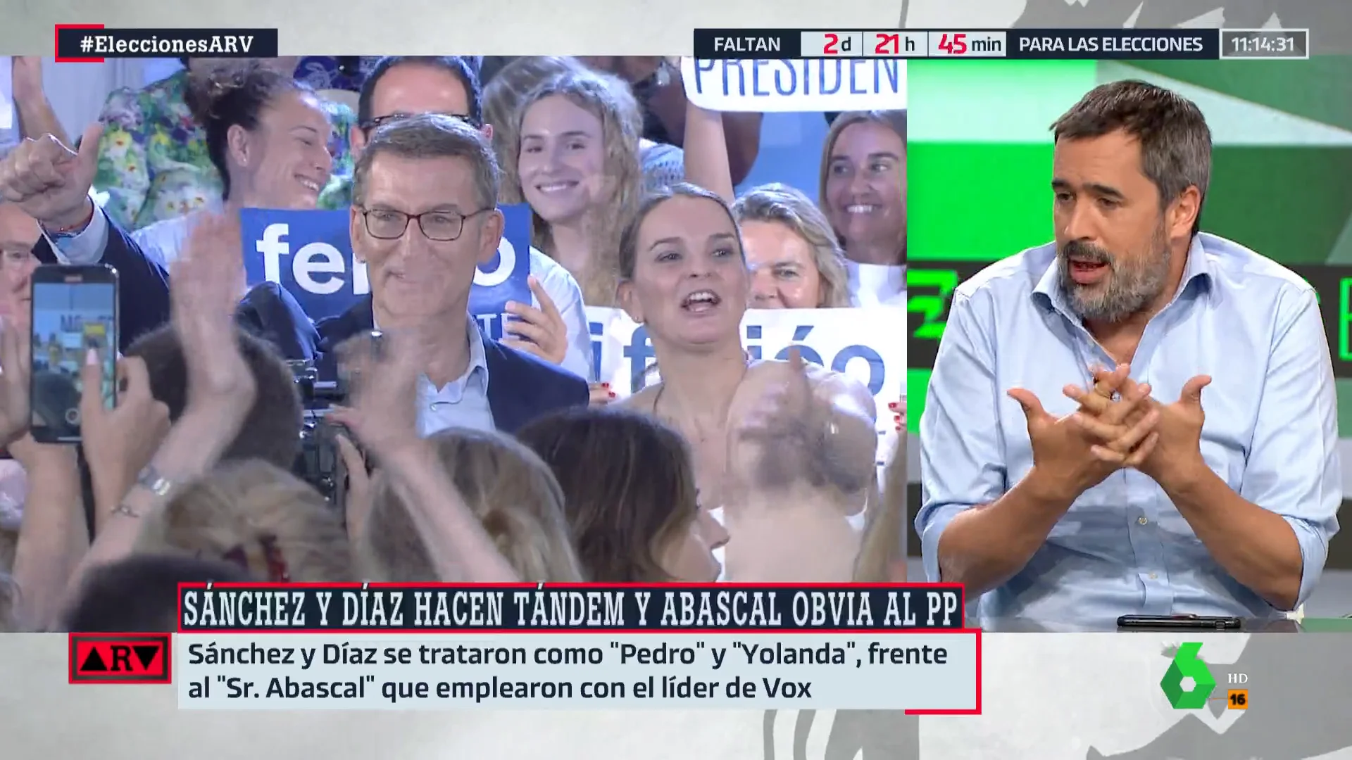 Carlos E. Cué, tajante sobre Feijóo: "¿Cómo puedes decir que hay regular los debates y no ir?"