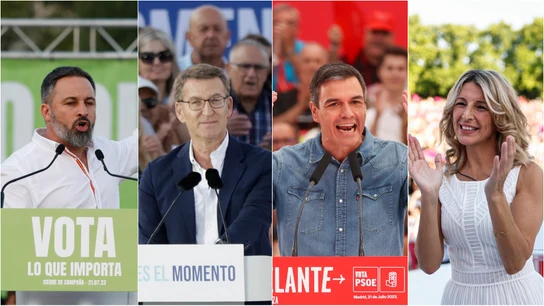Los líderes políticos, en los actos finales de campaña Los líderes políticos, en los actos finales de campaña