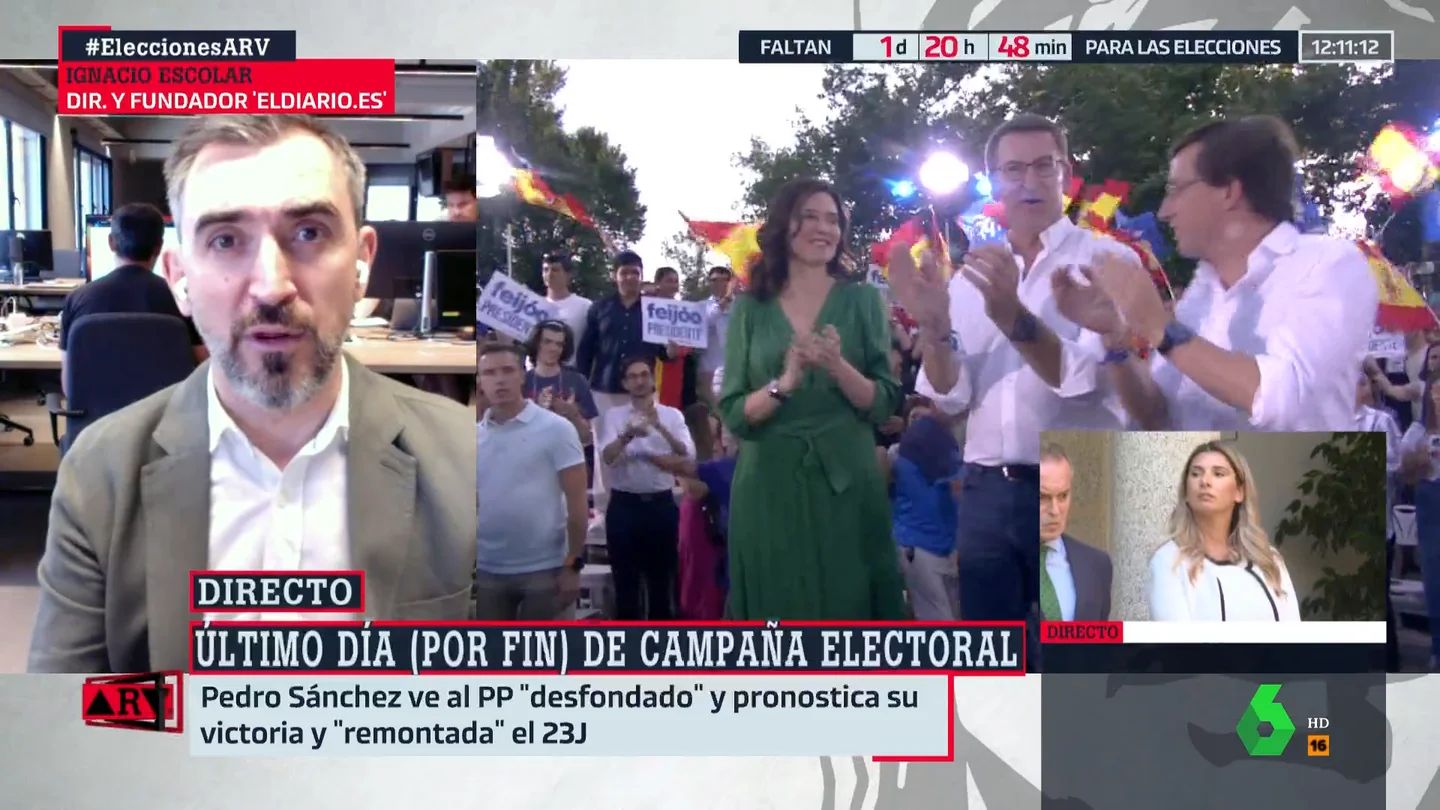 ignacio Escolar: "Las elecciones están mucho más apretadas que hace un mes, puede haber una enorme sorpresa este domingo" ignacio Escolar: "Las elecciones están mucho más apretadas que hace un mes, puede haber una enorme sorpresa este domingo"
