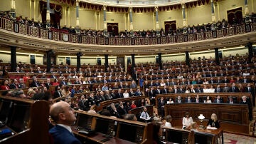 Vista del primer día de la XIV legislatura en el Congreso de los Diputados en febrero de 2020