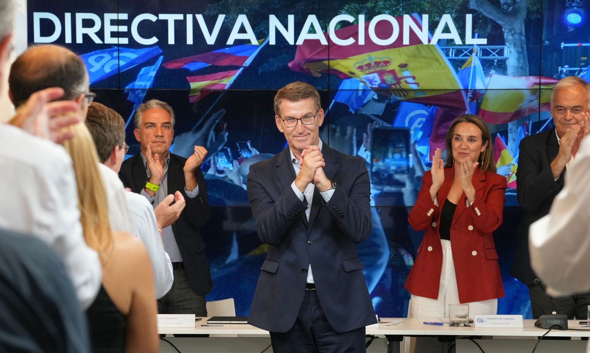 Alberto Núñez Feijóo en la reunión de la directiva nacional del PP tras el 23J