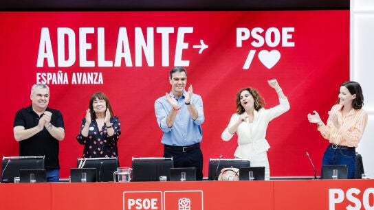 S&aacute;nchez, ovacionado en la Ejecutiva del PSOE