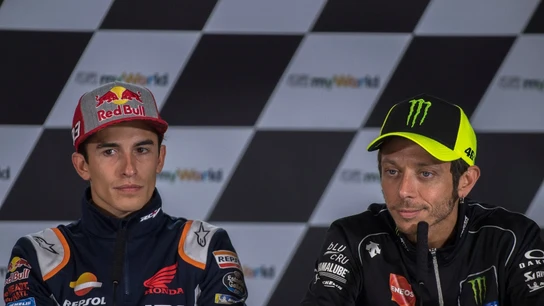 Marc Márquez y Valentino Rossi Marc Márquez y Valentino Rossi