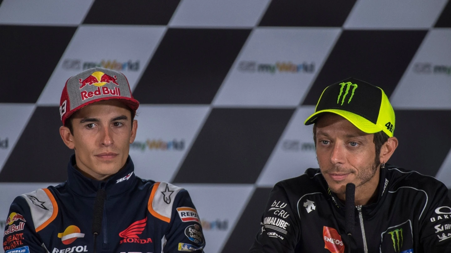 Marc Márquez y Valentino Rossi Marc Márquez y Valentino Rossi