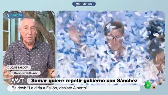 El tajante mensaje de Baldoví a Feijóo: "Desiste, Alberto, vete de vacaciones, nadie quiere pactar contigo" El tajante mensaje de Baldoví a Feijóo: "Desiste, Alberto, vete de vacaciones, nadie quiere pactar contigo"