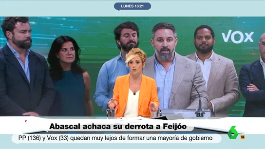 Cristina Pardo, tras el batacazo de Vox: "Nada de autocrítica. La culpa la tiene todo el mundo menos Abascal y Vox" Cristina Pardo, tras el batacazo de Vox: "Nada de autocrítica. La culpa la tiene todo el mundo menos Abascal y Vox"