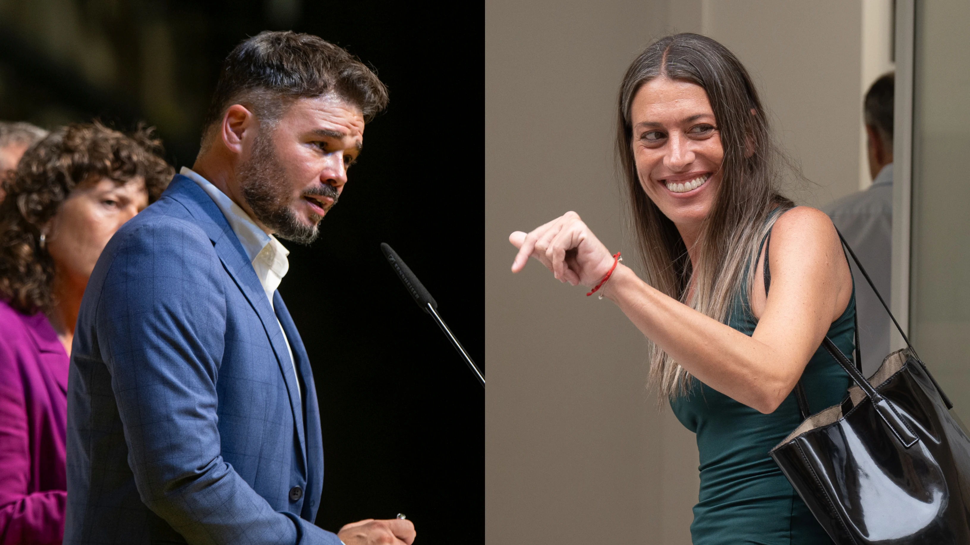 Los números uno de ERC y Junts, respectivamente, por Barcelona, Gabriel Rufián y Míriam Nogueras