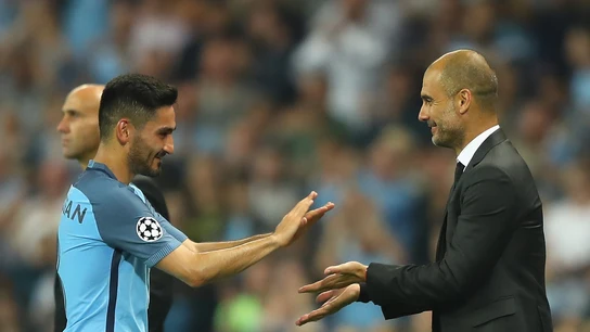 Pep Guardiola e Ilkay Gundogan Pep Guardiola e Ilkay Gundogan