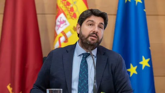 El presidente en funciones de la Comunidad de Murcia, Fernando López Miras, en una imagen de archivo El presidente en funciones de la Comunidad de Murcia, Fernando López Miras, en una imagen de archivo