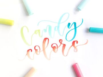 Ejemplo de lettering de Three Feelings