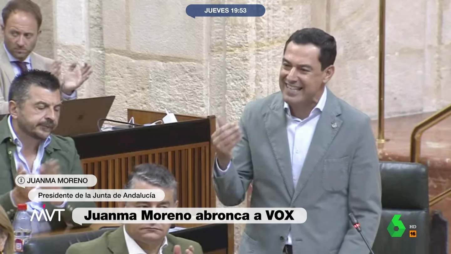 Bronca de Juanma Moreno a Vox Bronca de Juanma Moreno a Vox