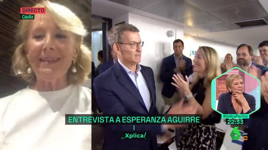 Esperanza Aguirre, tajante: "Núñez Feijóo debe presentarse a la investidura y liderar la oposición si estamos en ella" Esperanza Aguirre, tajante: "Núñez Feijóo debe presentarse a la investidura y liderar la oposición si estamos en ella"