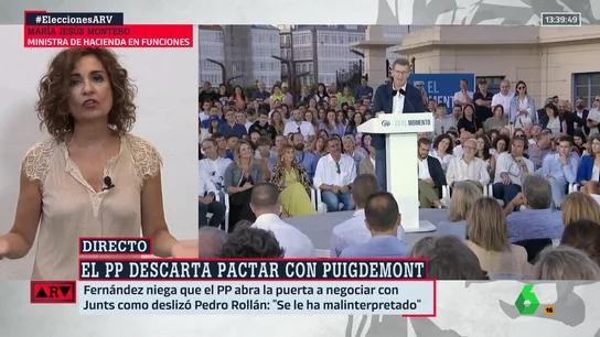 Montero, tajante sobre el PP: "La idea que tienen de España es tan pequeña que solo caen ellos y Vox" Montero, tajante sobre el PP: "La idea que tienen de España es tan pequeña que solo caen ellos y Vox"