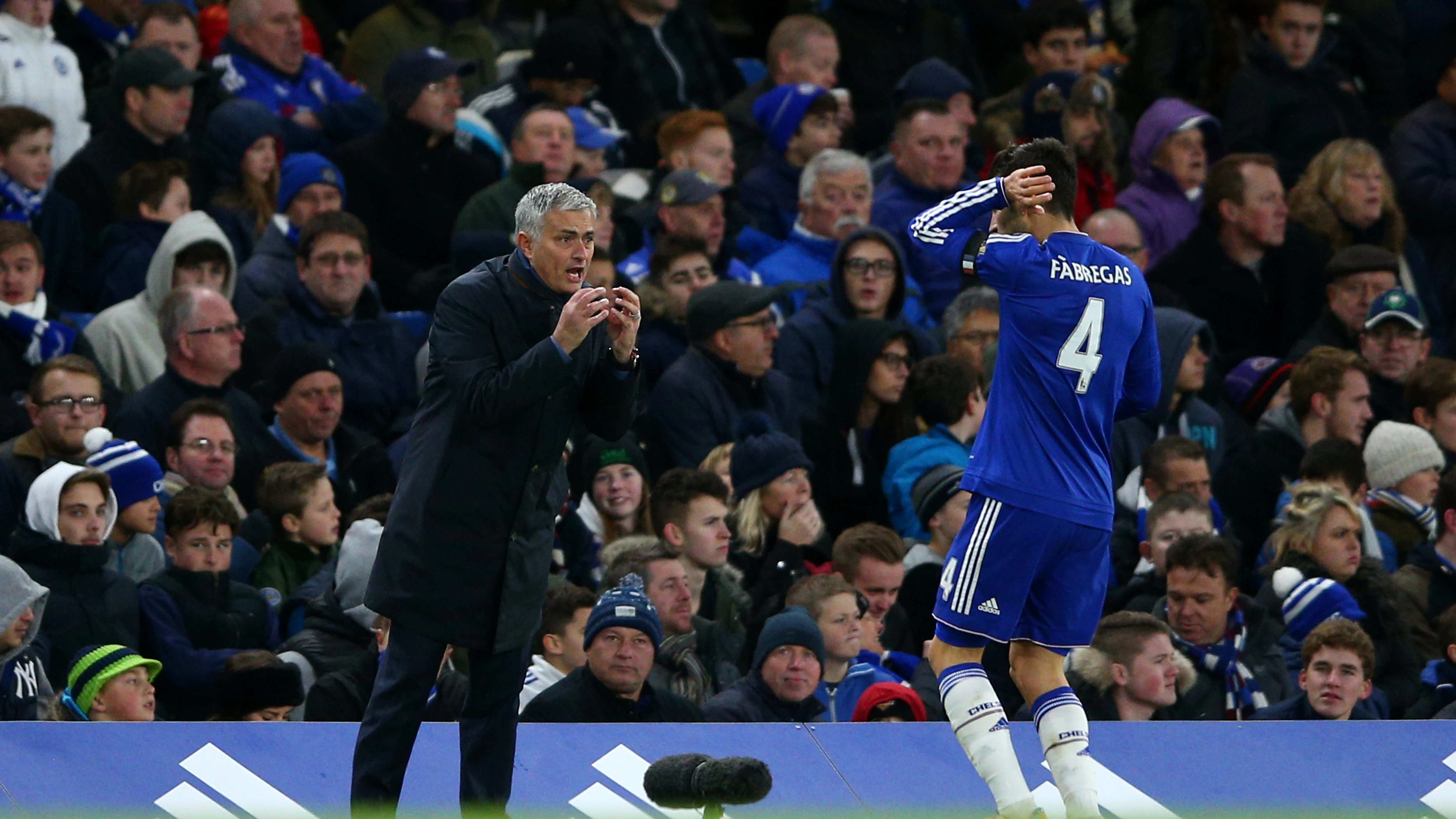 José Mourinho y Cesc Fábregas