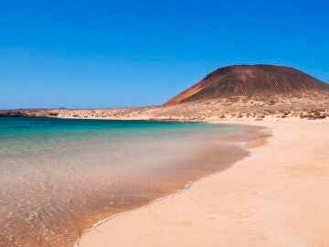 Playa de La Francesa, en la isla La Graciosa en Canarias