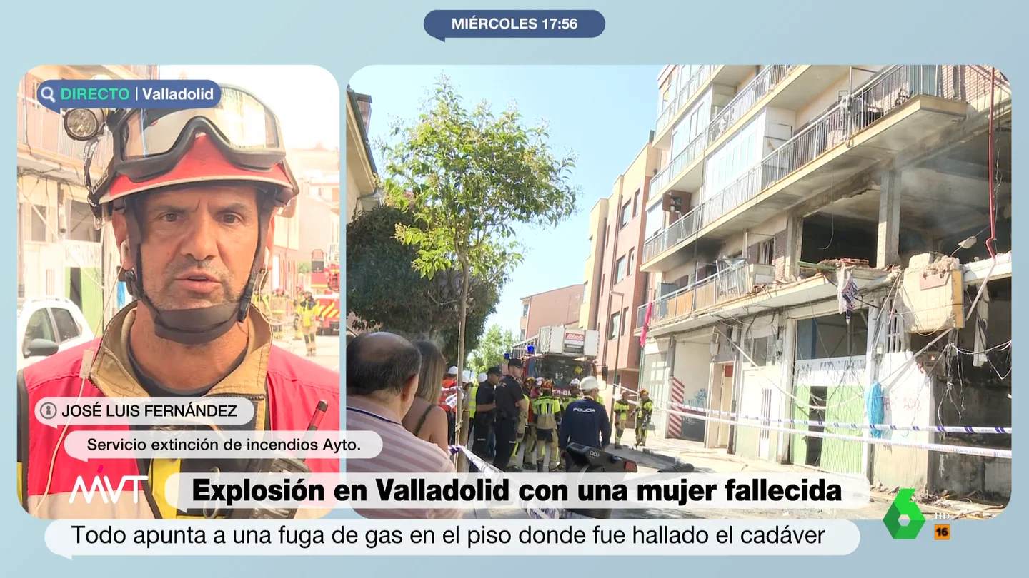 "Mucha gente en balcones pidiendo socorro": así encontraron los bomberos el escenario de la explosión de Valladolid "Mucha gente en balcones pidiendo socorro": así encontraron los bomberos el escenario de la explosión de Valladolid