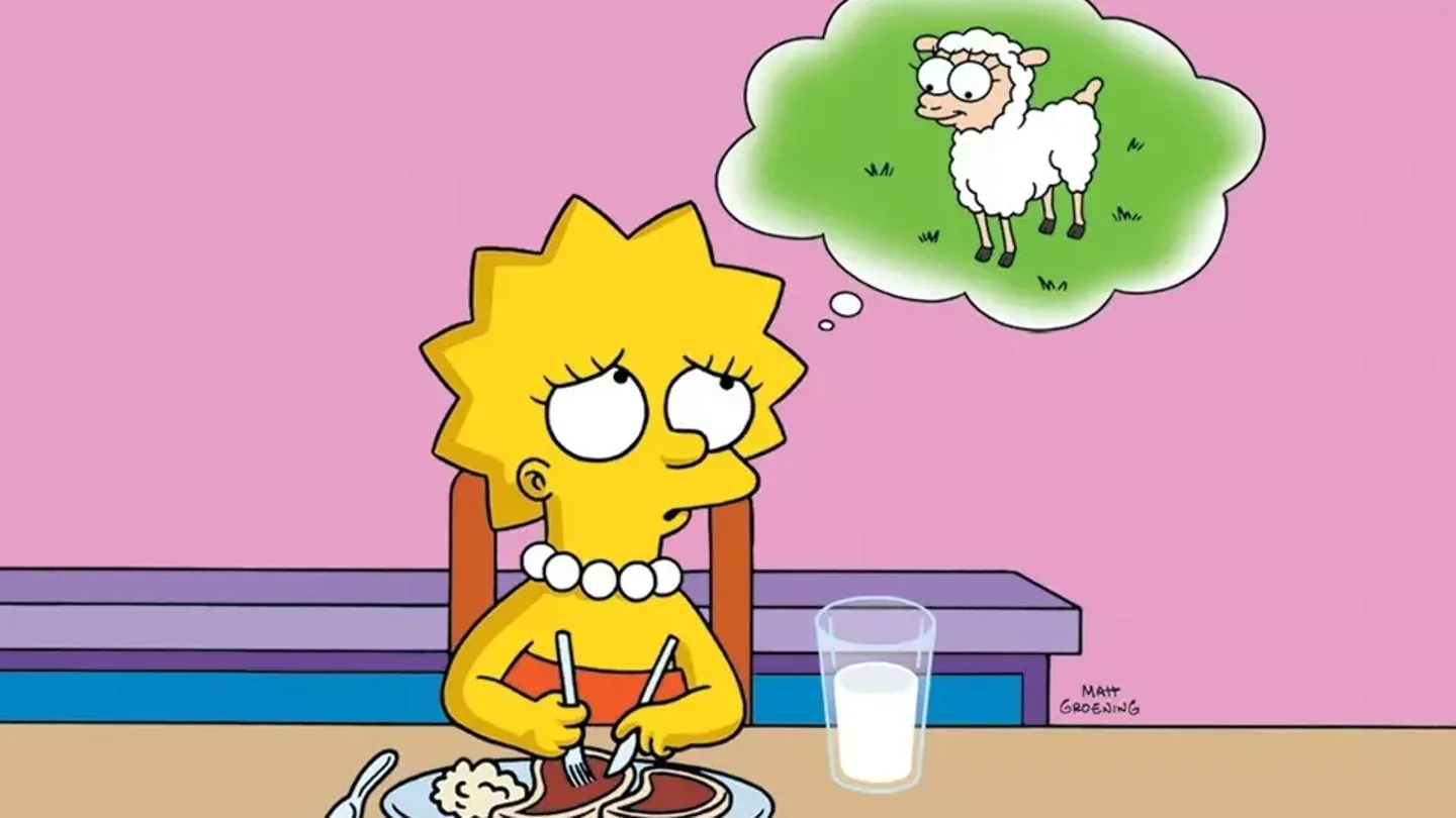 Una escena de 'Lisa, la vegetariana', de Los Simpson Una escena de 'Lisa, la vegetariana', de Los Simpson