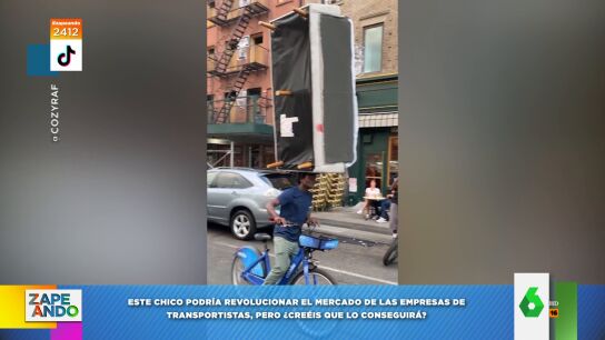 La t&eacute;cnica de un chico que podr&iacute;a revolucionar el mercado de las mudanzas: "Usa la cabeza para todo"