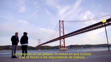 El encuentro de Chicote con un comerciante de marisco ilegal portugués que no da la cara ante las cámaras: "La mayoría va a Galicia"