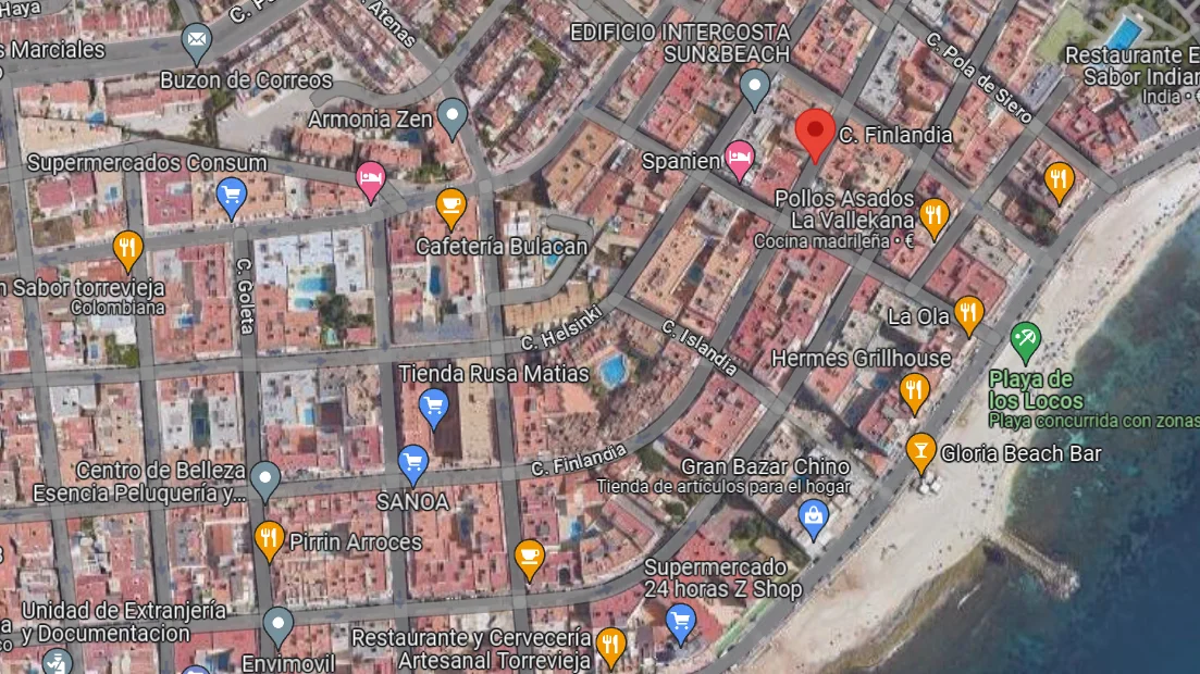 Imagen de Google Maps de una piscina de Torrevieja