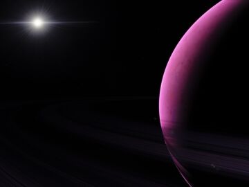 Ilustración de un exoplaneta orbitando su estrella