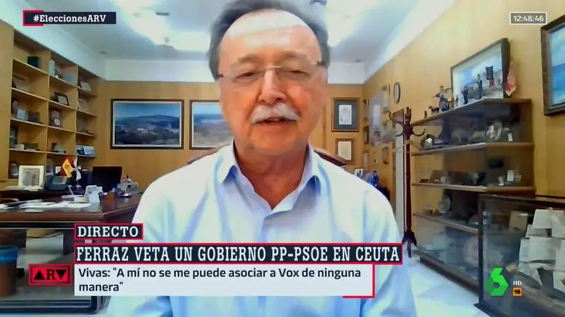 El presidente de Ceuta, Juan Jesús Vivas, en Al Rojo Vivo este viernes