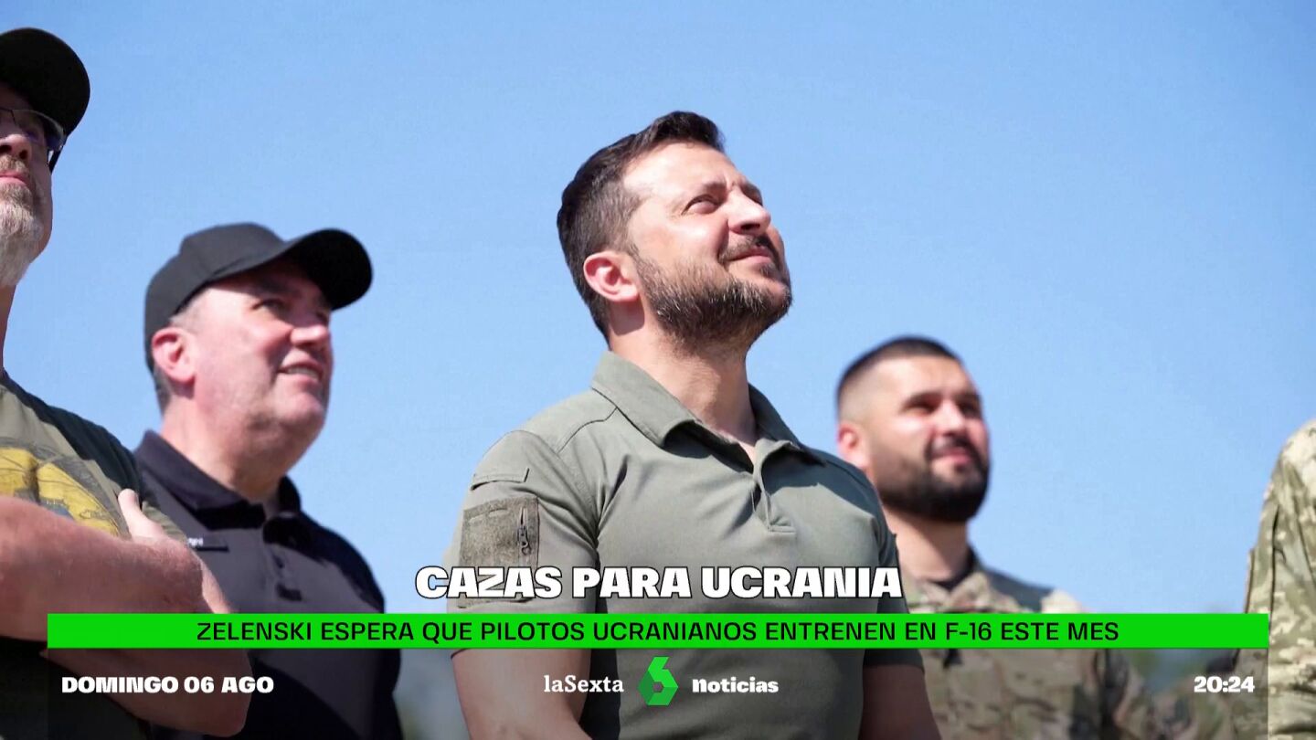 Zelenski espera que un grupo de pilotos ucranianos entrenen en cazas F-16 este mes