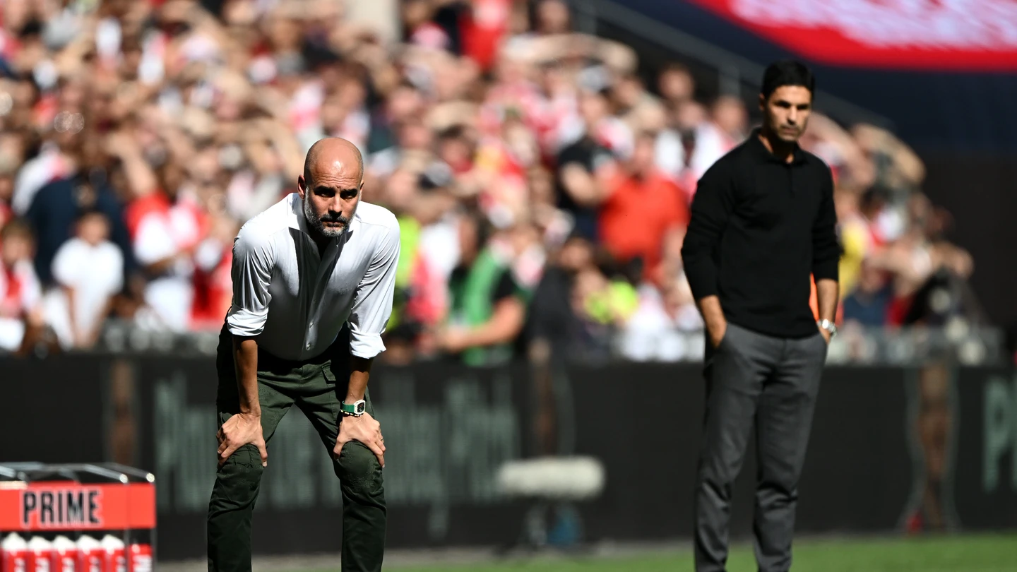 Pep Guardiola y Arteta Pep Guardiola y Arteta