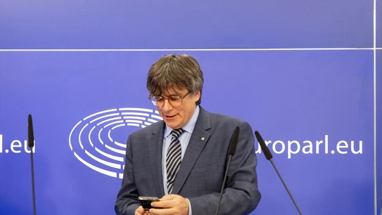 Carles Puigdemont en una foto de archivo durante una rueda de prensa. Carles Puigdemont en una foto de archivo durante una rueda de prensa.
