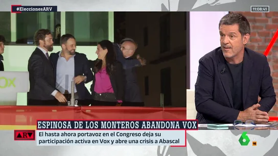 Sergi Sol señala cuál puede ser el motivo de la renuncia de Espinosa de los Monteros: "Hay una lucha de poder y se siente desplazado" Sergi Sol señala cuál puede ser el motivo de la renuncia de Espinosa de los Monteros: "Hay una lucha de poder y se siente desplazado"