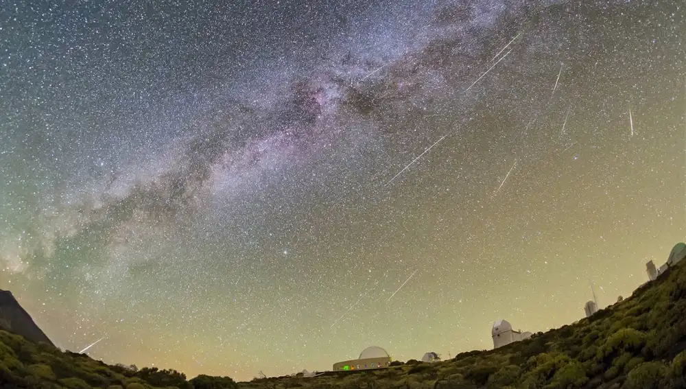 Perseidas captadas desde el Observatorio del Teide Perseidas captadas desde el Observatorio del Teide