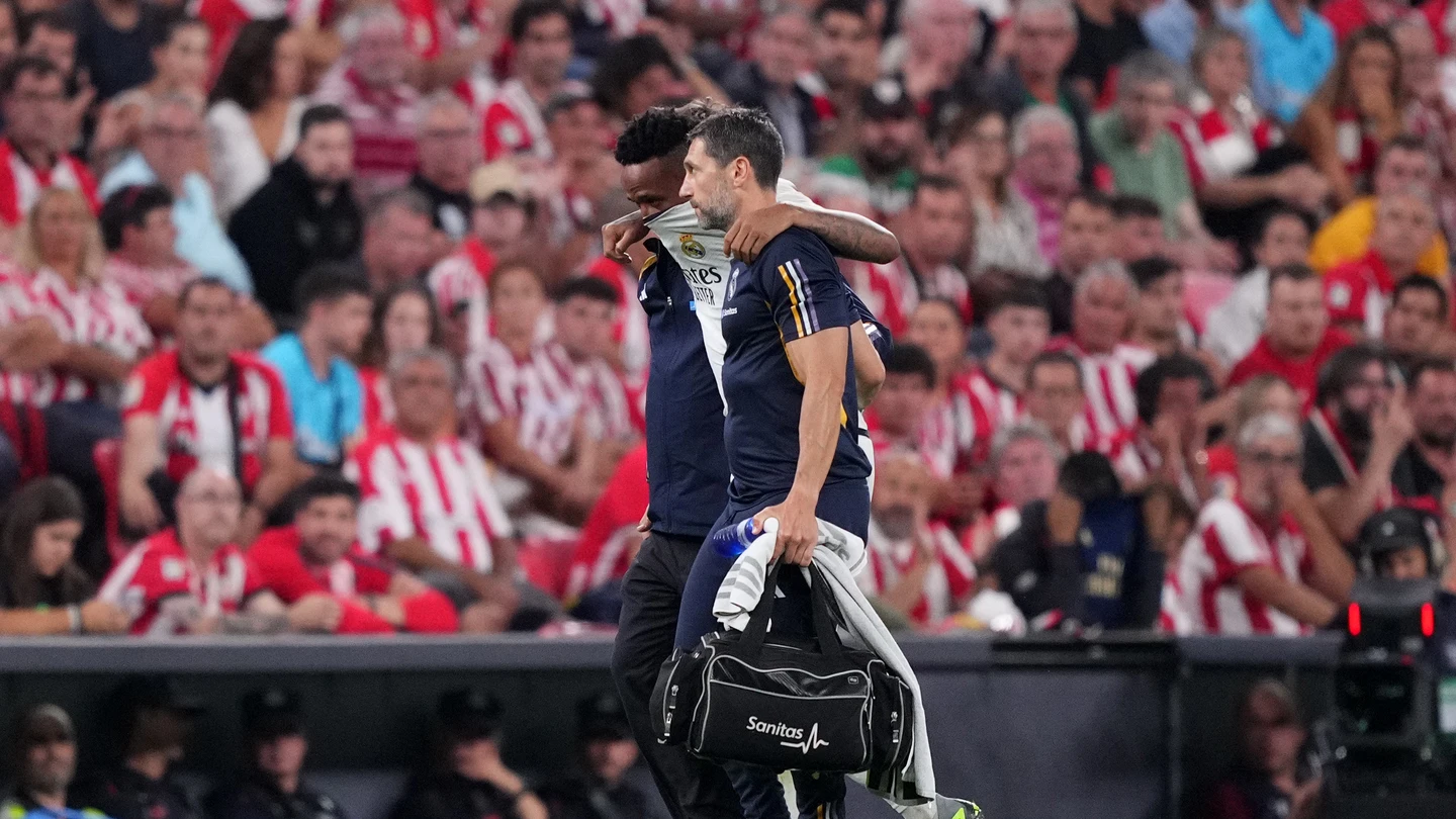 Militao cae lesionado en San Mamés Militao cae lesionado en San Mamés