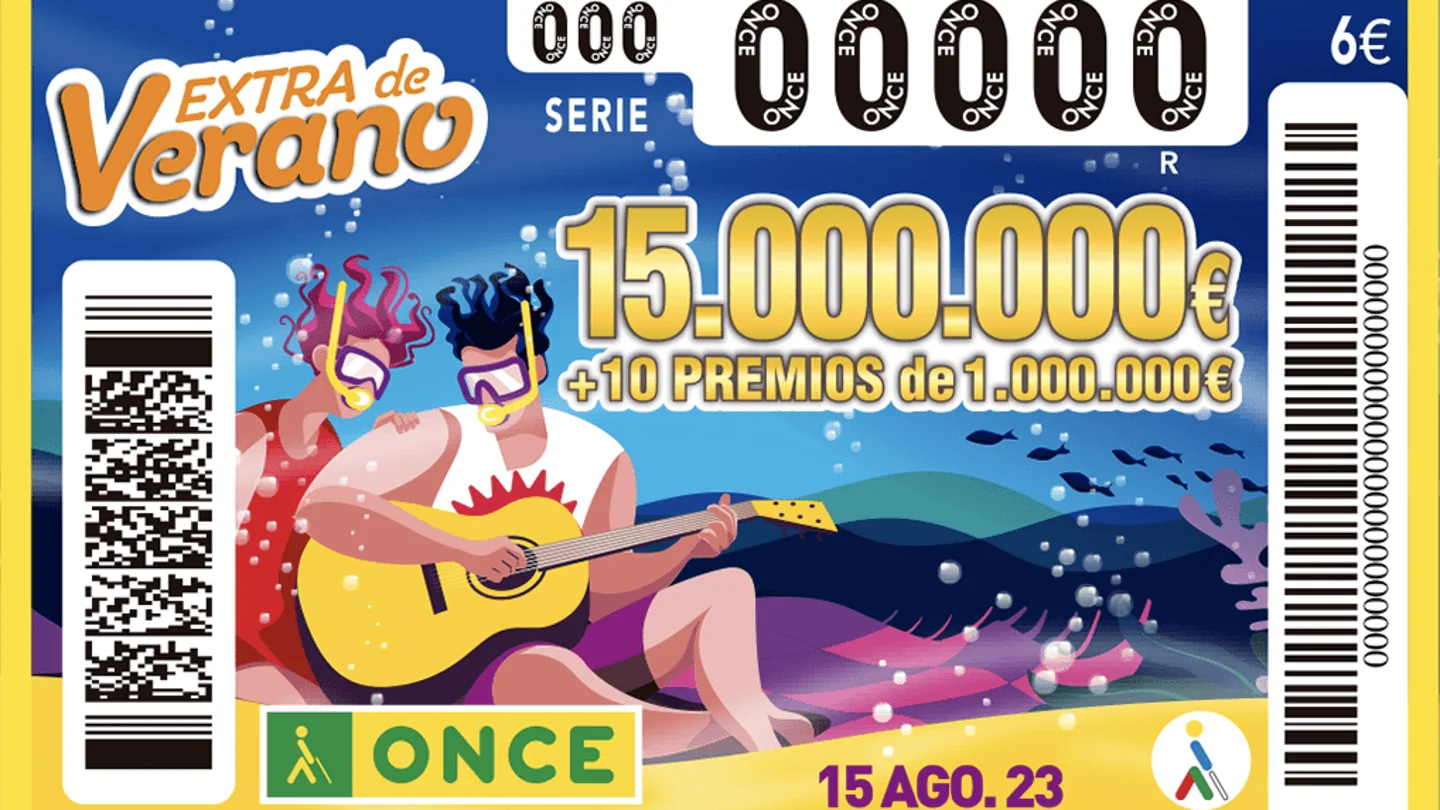 Cupón del Sorteo Extra de Verano de la ONCE de 2023 Cupón del Sorteo Extra de Verano de la ONCE de 2023