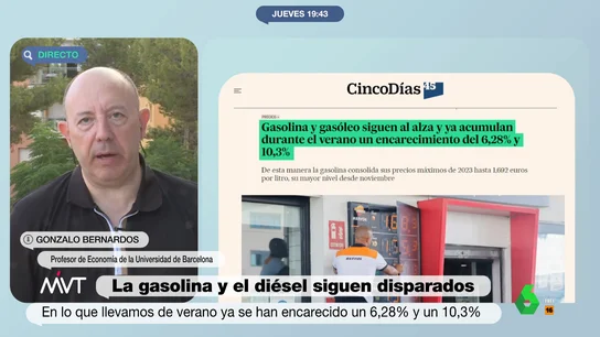 ¿Hasta cuándo seguirá subiendo el precio de la gasolina?: la predicción del economista Gonzalo Bernardos ¿Hasta cuándo seguirá subiendo el precio de la gasolina?: la predicción del economista Gonzalo Bernardos