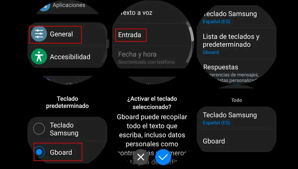 Cambiando el teclado predeterminado Cambiando el teclado predeterminado