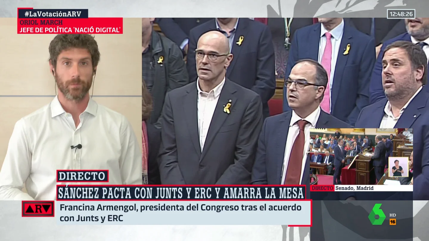 Oriol March, sobre ERC y Junts: "Vamos a ver una pelea para ver quién le saca más cosas al PSOE" Oriol March, sobre ERC y Junts: "Vamos a ver una pelea para ver quién le saca más cosas al PSOE"