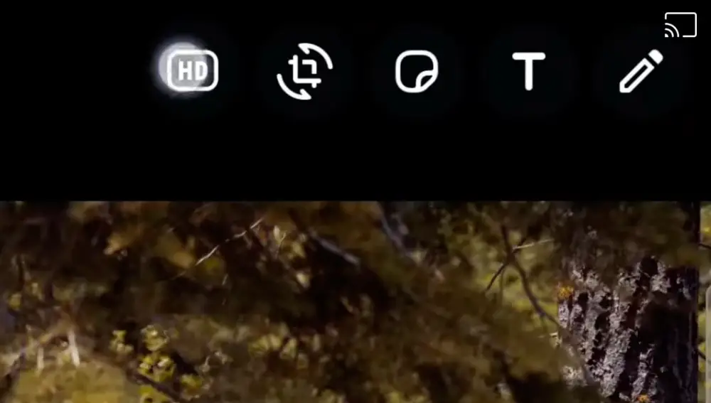 El icono para enviar en HD