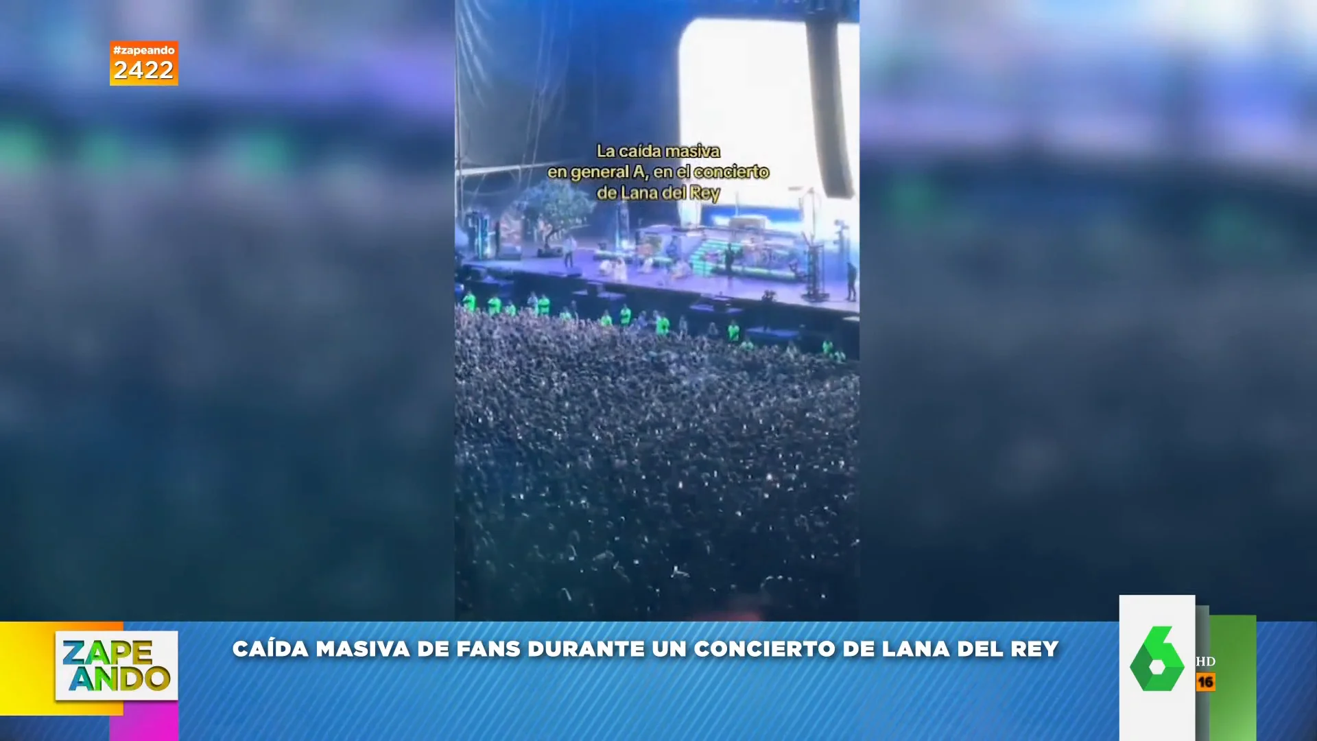 La sorprendente caída masiva del público en el concierto de Lana del Rey en México